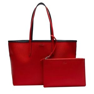 Lacoste Anna Reversible Tote Bag Dark Blue Red Women